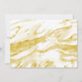 Handgeschreven script (standaard) Gold Marble Save The Date (Achterkant)
