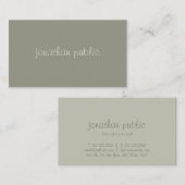 Handgeschreven Script-stijlvolle, elegante groene  Visitekaartje (Voorkant / Achterkant)