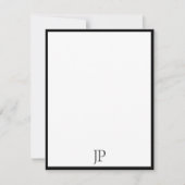 Handgeschreven Script Tekst Elegant Monogram Class Notitiekaartje (Voorkant)