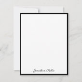 Handgeschreven Script Tekst Elegant Monogram Class Notitiekaartje (Achterkant)