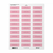 Handgeschreven Script Tekst Elegant Roze Gewoon Mo Etiket (Full Sheet)