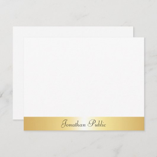 Handgeschreven Script Tekst Naam Gouden Sjabloon (Voorkant / Achterkant)