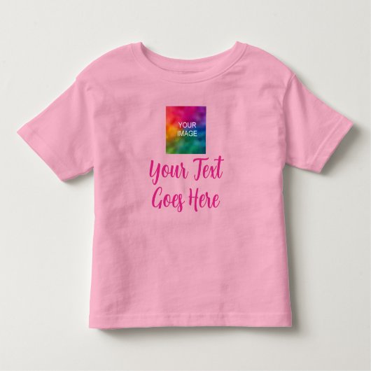 Handgeschreven Script Tekst Naam Pink Creëer Your  Kinder Shirts (Voorkant)