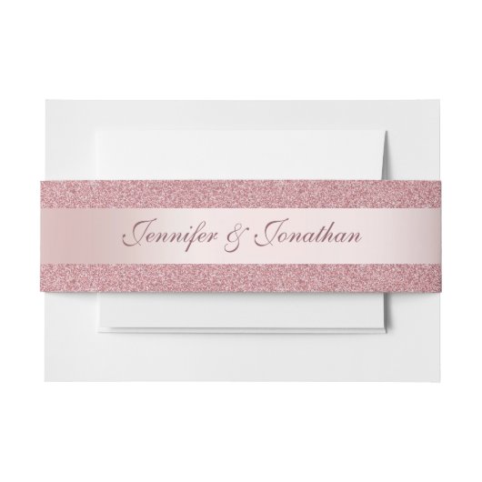 Handgeschreven script tekst rendy Roos Gold legant Uitnodigingen Wikkel (Voorkant Voorbeeld)