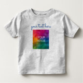 Handgeschreven script Tekst toevoegen Foto uploade Kinder Shirts (Voorkant)