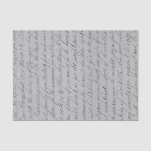  handgeschreven script tissuepapier (Voorkant)