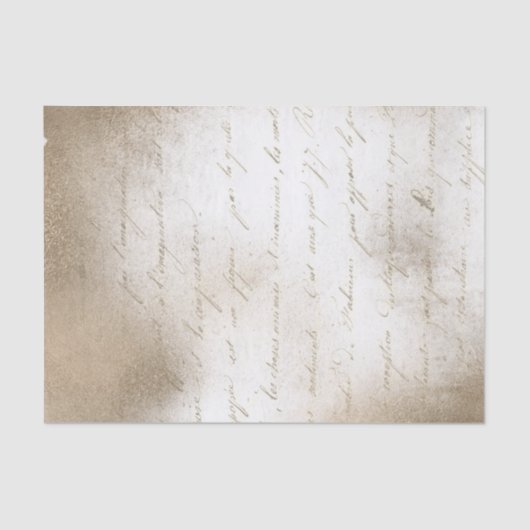  handgeschreven script tissuepapier (Voorkant)