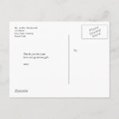 HANDGESCHREVEN SCRIPT TROUW BEDANKJE AANKONDIGINGSKAART (Achterkant)