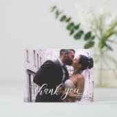 HANDGESCHREVEN SCRIPT TROUW BEDANKJE AANKONDIGINGSKAART (Staand voorkant)