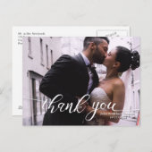 HANDGESCHREVEN SCRIPT TROUWKAART BEDANKJE AANKONDIGINGSKAART (Voorkant / Achterkant)