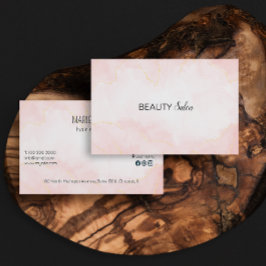 Handgeschreven Script Typografie Roos Goud Zwart T Visitekaartje