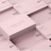 Handgeschreven Script Typografie Roos Minimalist Visitekaartje