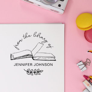 Handgeschreven script uit de bibliotheek van het b rubberstempel