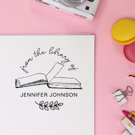 Handgeschreven script uit de bibliotheek van het b rubberstempel