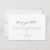 handgeschreven script unieke bruiloft bedankt kaar (Voorkant)