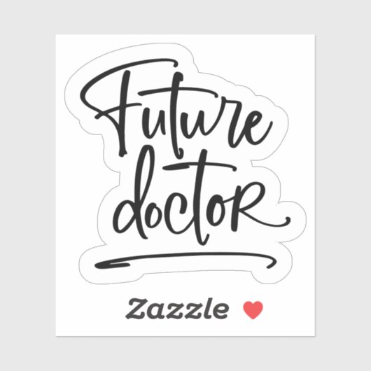 Handgeschreven script van de toekomstige arts sticker (Vel)