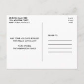 Handgeschreven script voor pretkerst briefkaart (Achterkant)