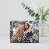 Handgeschreven script voor pretkerst briefkaart (Staand voorkant)