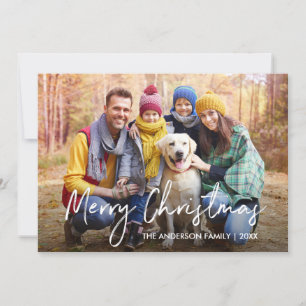 Handgeschreven script voor pretkerst feestdagenkaart