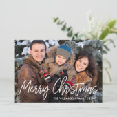 Handgeschreven script voor pretkerst feestdagenkaart (Staand voorkant)