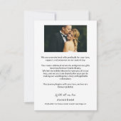 Handgeschreven Script Wedding 2 foto's Bedankkaart (Achterkant)