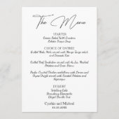 Handgeschreven Script Wedding Menu (Voorkant)