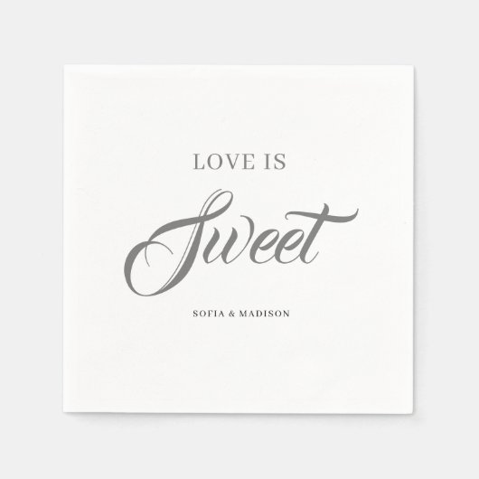 Handgeschreven Script Wedding Napkins Servet (Voorkant)