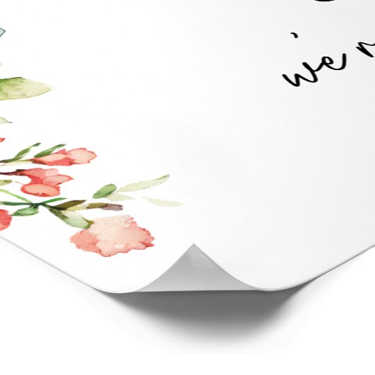 Handgeschreven script Welkom bij ons repetitiedine Poster (Hoek)