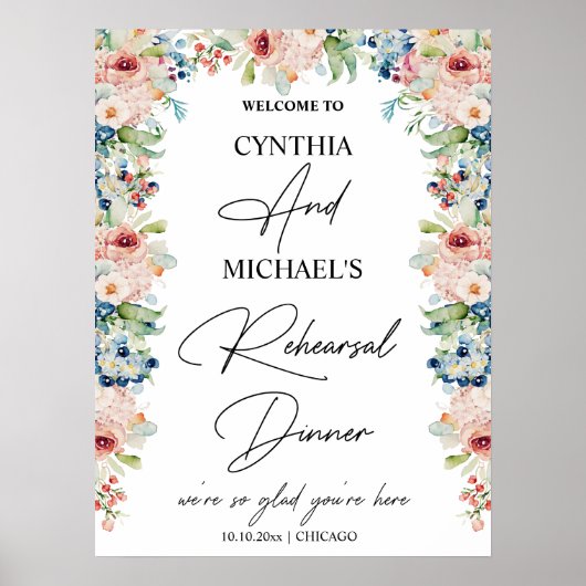 Handgeschreven script Welkom bij ons repetitiedine Poster (Voorkant)