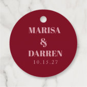 Handgeschreven Script Whimsical Pink Custom Weddin Bedankjes Labels (Achterkant)