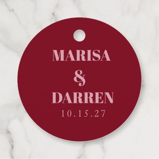 Handgeschreven Script Whimsical Pink Custom Weddin Bedankjes Labels (Achterkant)