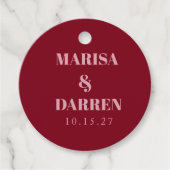 Handgeschreven Script Whimsical Pink Custom Weddin Bedankjes Labels (Voorkant)