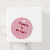 Handgeschreven Script Whimsical Roze Huwelijk  Bedankjes Labels (In situ)
