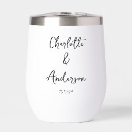 Handgeschreven Script Whimsical White Custom Weddi