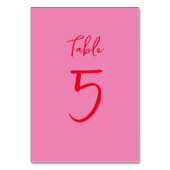 Handgeschreven Script Whimsy Pink Red Custom Weddi Kaart (Achterkant)