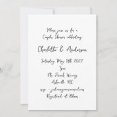 Handgeschreven Script Whimsy Quirky Couples Douche Kaart (Voorkant)