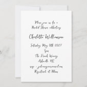 Handgeschreven Script Whimsy Quirky Vrijgezellenfe Kaart (Voorkant)