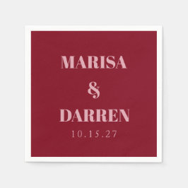 Handgeschreven script whisky rood roze aangepast h servet