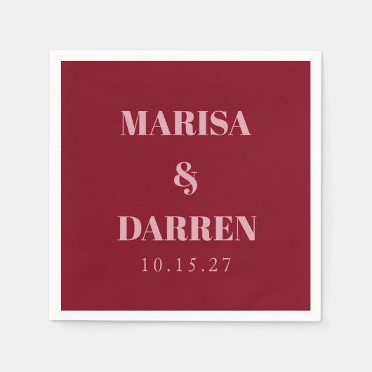 Handgeschreven script whisky rood roze aangepast h servet (Voorkant)