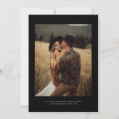 Handgeschreven Script Zwart Trouw Save The Date (Achterkant)