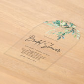 Handgeschreven Script Zwarte Bruidsbruiloft Acryl Uitnodigingen (Laagn)