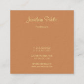 Handgeschreven scriptnaam Elegante Sjabloon Modern Vierkante Visitekaartje (Achterkant)