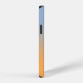 Handgeschreven scriptnaam lichtblauwe oranje verlo iPhone hoesje (Rechterkant)