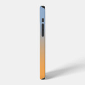 Handgeschreven scriptnaam lichtblauwe oranje verlo iPhone hoesje (Linkerkant)