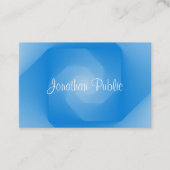 Handgeschreven scriptnaam Modern Blue Sjabloon Visitekaartje (Voorkant)