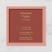 Handgeschreven scriptnaam Modern Elegant Sjabloon Vierkante Visitekaartje (Achterkant)