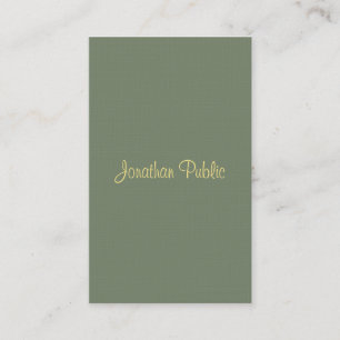 Handgeschreven scriptnaam Modern Elegant Sjabloon Visitekaartje