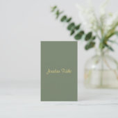 Handgeschreven scriptnaam Modern Elegant Sjabloon Visitekaartje (Staand voorkant)
