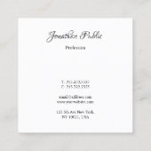 Handgeschreven scriptnaam Modern Sjabloon Elegant Vierkante Visitekaartje (Achterkant)