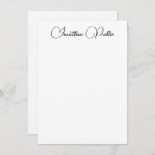 Handgeschreven scriptnaam Modern Vertical Sjabloon (Voorkant / Achterkant)